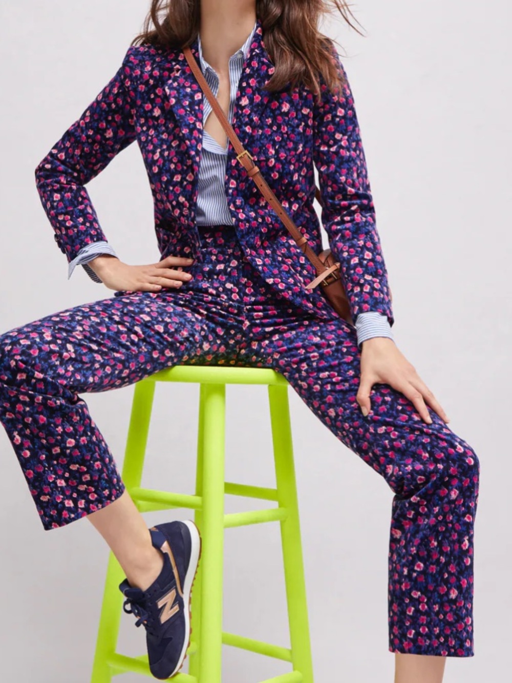 J Crew Rosebud Pants Luxe Corduroy High Rise Straight Leg